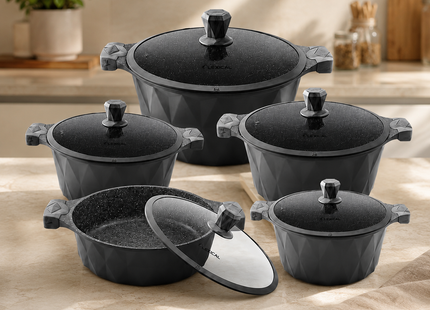Lexical Granite Casserole Sets Collection – Majestic & Pearl Series | 20cm, 24cm, 28cm & 32cm