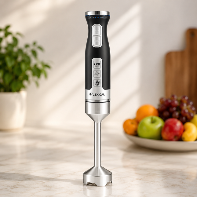 Lexical Hand Blender Collection | Immersion Stick Blender | Turbo Function | Stainless Steel Blades | Detachable Blending Stick | Splash Proof | EU Plug