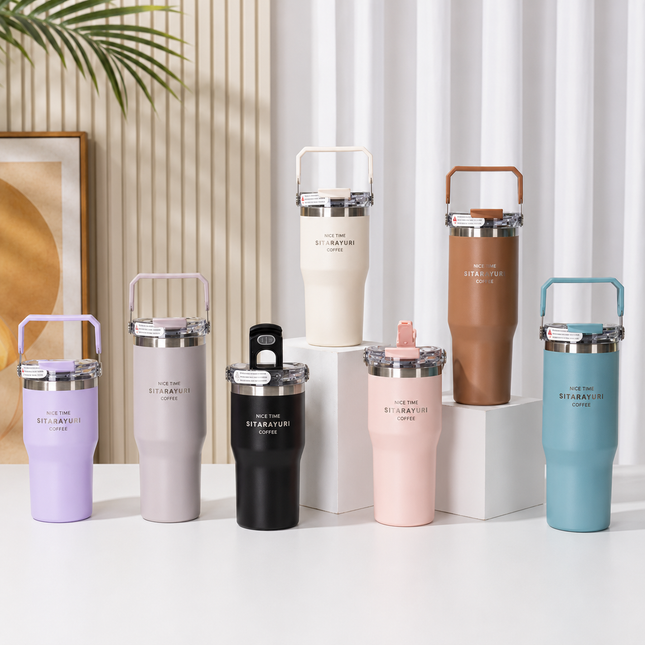 Sitarayuri Dual Triple Drink Cup Insulated 600ml 900ml Travel Mug