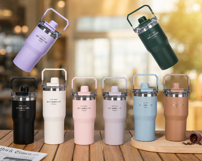 Sitarayuri Dual Triple Drink Cup Insulated 600ml 900ml Travel Mug