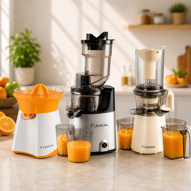 Lexical Germany Juicer Collection Citrus and Slow Juicers Fresh Juice Extractor with Easy Cleaning