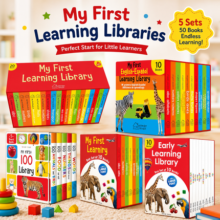 Early Learning Board Books Box Set 5 10 20 Books for Babies Toddlers ABC Numbers Shapes