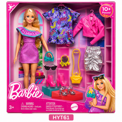 Barbie Fashionistas Dolls 65th Anniversary Collection Chelsea Travel Set Fashion Dolls