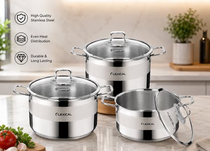 Lexical Granite Casserole Sets Collection – Majestic & Pearl Series | 20cm, 24cm, 28cm & 32cm