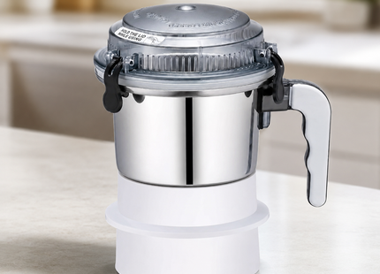 Sujata Mixer Grinder Stainless Steel Jar  400 ml Chutney Jar & 1 L Dome Jar