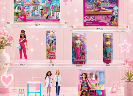 Mattel Barbie Gymnastics, Fashionistas, Beach Ken & Chelsea Playset Collection