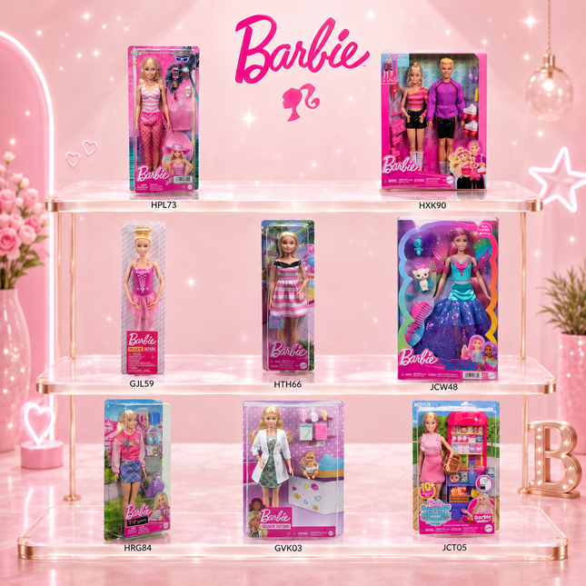 Mattel Barbie Dolls & Playsets Collection - Fashion, Career, Fantasy & Role-Play Barbie Toys