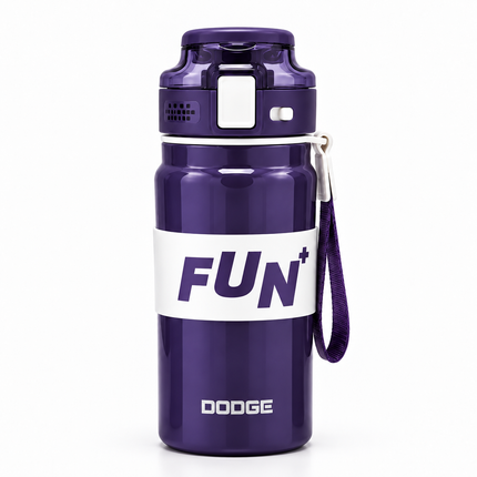 Dodge 800ml Insulated Water Bottle Travel Sport Hot Cold Drinks Carry Strap Coffee Tea