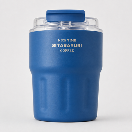 Sitarayuri 290ml Stainless Steel Insulated Travel Coffee Tea Mug Cup + Lid Hot & Cold Drinks