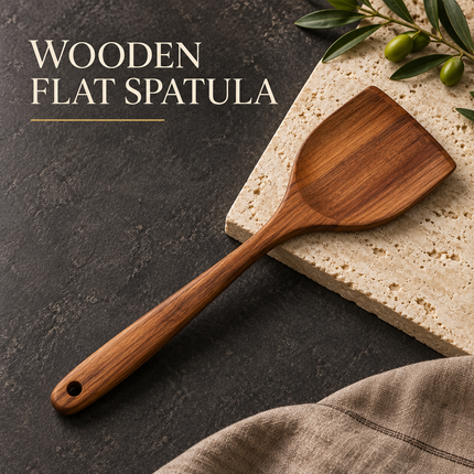 Natural Acacia Wooden Kitchen Utensils Individual or 5, 7, 8, 10 Piece Sets Cooking Slotted Spoon Flat Slotted Spatulas Salad Fork Holder