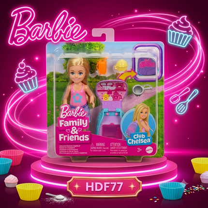 Mattel Barbie Family Friends Fashion Dolls Chelsea Skipper Playsets Baking Collection Toys