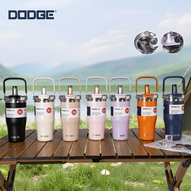 Dodge Dual Drink Insulated Cup 560ml 750ml 820ml Travel Tumbler Coffee cup
