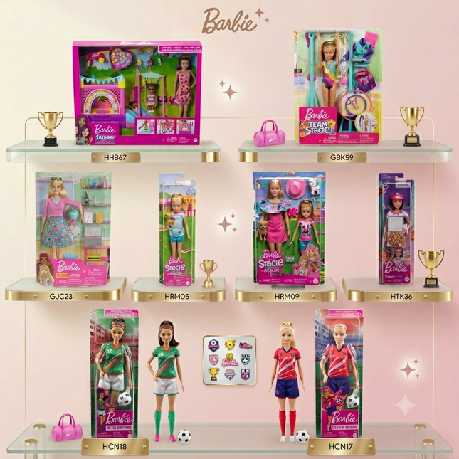Mattel Barbie & Stacie to the Rescue, Wellness Yoga, Baking & Fashionistas Doll Collection