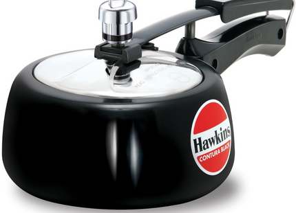 HAWKINS Hard Anodised Pressure Cooker, Aluminum, Contura Black