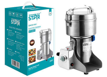 Winning Star Electric Grinders Collection | Electric Grain Grinder 500g 900W EU Plug Silver, Electric Grain Grinder 500g 900W UK Plug Silver, Electric Grinder 2000g / 2kg 2000W-2200W EU Plug Silver, Electric Grinder 2000g / 2kg 2000W-2200W UK Plug...