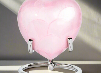 Royal Rapture Urn for Ashes Funeral Memorial Cremation Keepsake Love Urns Decorative Brass Heart with Stand 3" (RHM03)