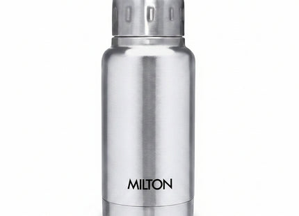 Milton Elfin 160, dvoustěnná vakuově izolovaná láhev, 160 ml | 5,4 oz | Termoska na teplou a studenou vodu, nerezová ocel 18/8, kompaktní láhev, odolné tělo, bez BPA, nepropustné jednoduché šroubovací víčko | Stříbrná