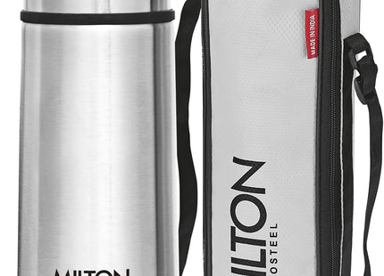 Milton Small Vacuum Flask for Hot Drink 350 ml (12 oz), Stainless Steel Double Walled Insulated Water Bottle for 24 Hour Hot and Cold Drinks, Leak Proof, BPA Free, Food Grade, Thermosteel Flip Lid
