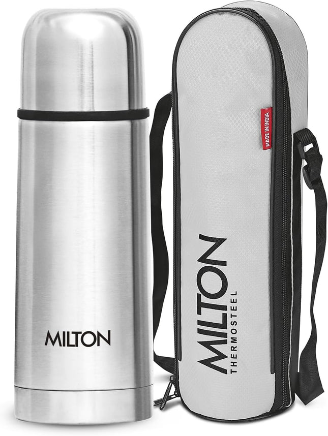 Milton Small Vacuum Flask for Hot Drink 350 ml (12 oz), Stainless Steel Double Walled Insulated Water Bottle for 24 Hour Hot and Cold Drinks, Leak Proof, BPA Free, Food Grade, Thermosteel Flip Lid