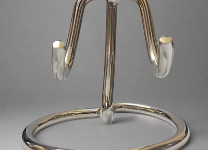 Royal Rapture Keepsake Heart Urn Stand – Elegant Silver Memorial Display for Ashes 3" 6" (RSM01)