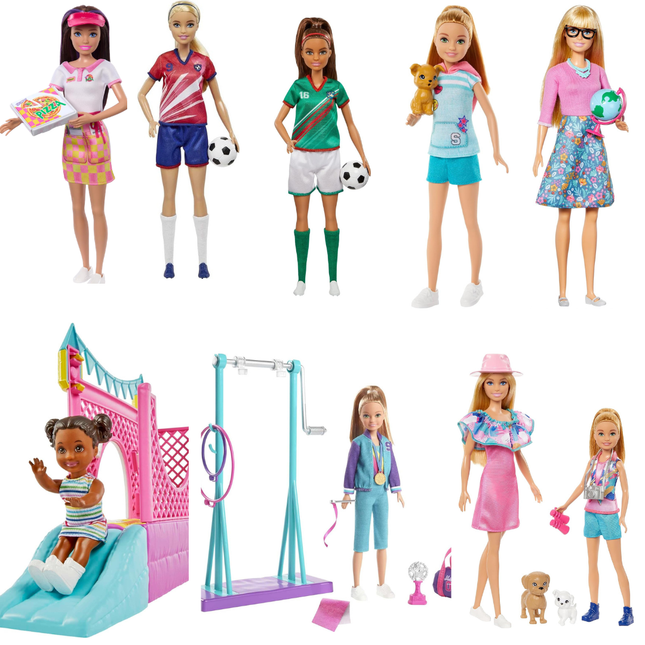 Mattel Barbie & Stacie to the Rescue, Wellness Yoga, Baking & Fashionistas Doll Collection