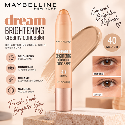 Maybelline Dream Brightening Concealer 40 Medium – Rozjasňující korektor s krytím