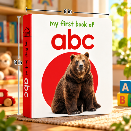 My First Board Books for Babies and Toddlers ABC Animals Flowers and Early Learning
