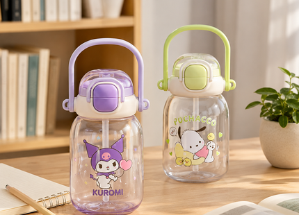 Sanrio-style / Character Design Plastic Sports Water Bottles Collection | Dual-Drink Plastic Water Bottle 630ml, Dual-Drink Plastic Water Bottle 700ml | Models CH-2625, CH-9075 | Sports Water Bottle |