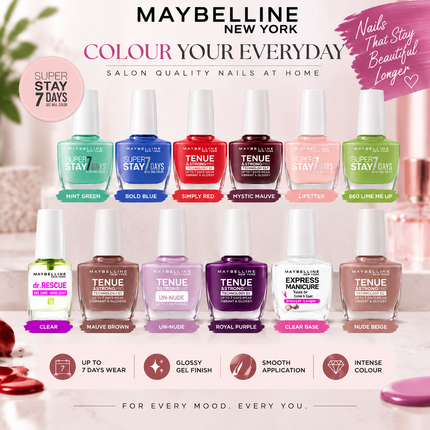 Maybelline New York SuperStay Gel Nail Polish Collection Glossy Matte Finish Long Lasting Nail Colour