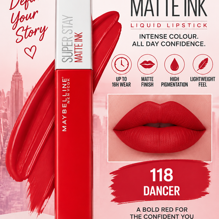 Maybelline New York SuperStay Lipstick Collection Matte Ink Liquid Crayon Long Lasting Lip Colour Shades