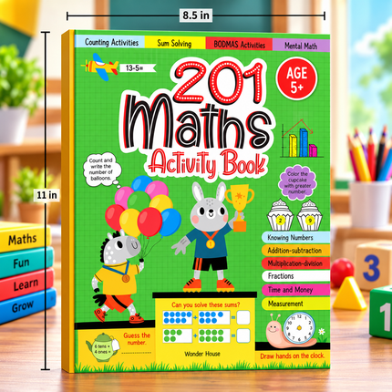 Kids Activity Books Maths Puzzles Games Learning and Educational Activities