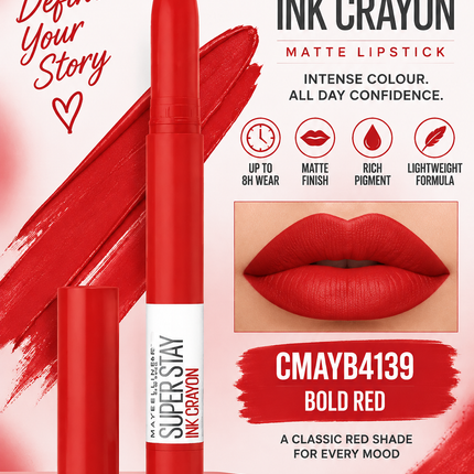 Maybelline New York SuperStay Lipstick Collection Matte Ink Liquid Crayon Long Lasting Lip Colour Shades