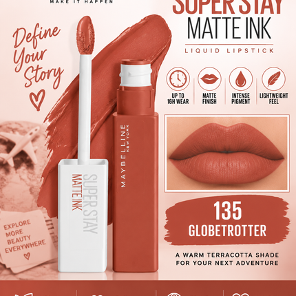 Maybelline New York SuperStay Lipstick Collection Matte Ink Liquid Crayon Long Lasting Lip Colour Shades