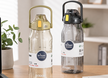 Dodge Plastic Sports Water Bottles Collection | Dual-Drink Plastic Water Bottle 680ml, Plastic Sports Water Bottle 1.5L, Plastic Sports Water Bottle 2.0L, Plastic Sports Water Bottle 520ml | Models DL