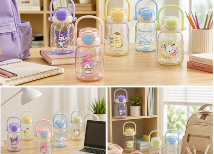 Sanrio-style / Character Design Plastic Sports Water Bottles Collection | Dual-Drink Plastic Water Bottle 630ml, Dual-Drink Plastic Water Bottle 700ml | Models CH-2625, CH-9075 | Sports Water Bottle |