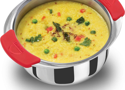 Hawkins 1.5 , 2 , 2.5 Litre Metro Patila Triply Stainless Steel Tope Induction Bhagona Tapeli Silver