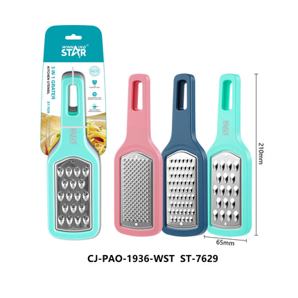 Winning Star 3-in-1 Kitchen Tools Tongs Peeler Grater Stainless Steel