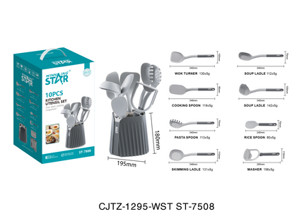 Winning Star Kitchen Utensil Sets Collection | 7-in-1 Nylon Kitchen Utensil Set 33.5 5g, 7-in-1 Silicone Kitchen Utensil Set 28.5 130g | Models ST-7508, ST-7507 | Cooking Utensils | Silicone Utensils | Nylon Utensils | Spatula Set
