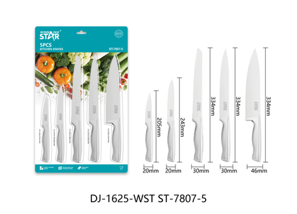 Winning Star Knife Sets Collection | 2-in-1 Knife Set 24.3 216g, 3-in-1 Knife Set 20.5 216g, 5-in-1 Knife Set 130g Silver, 5-in-1 Knife Set 20.5 222g, 7-in-1 Knife Set 25.5 270g | Models ST-7804, ST-7806-2, ST-7806-3, ST-7807-5, ST-7801 | Kitchen...